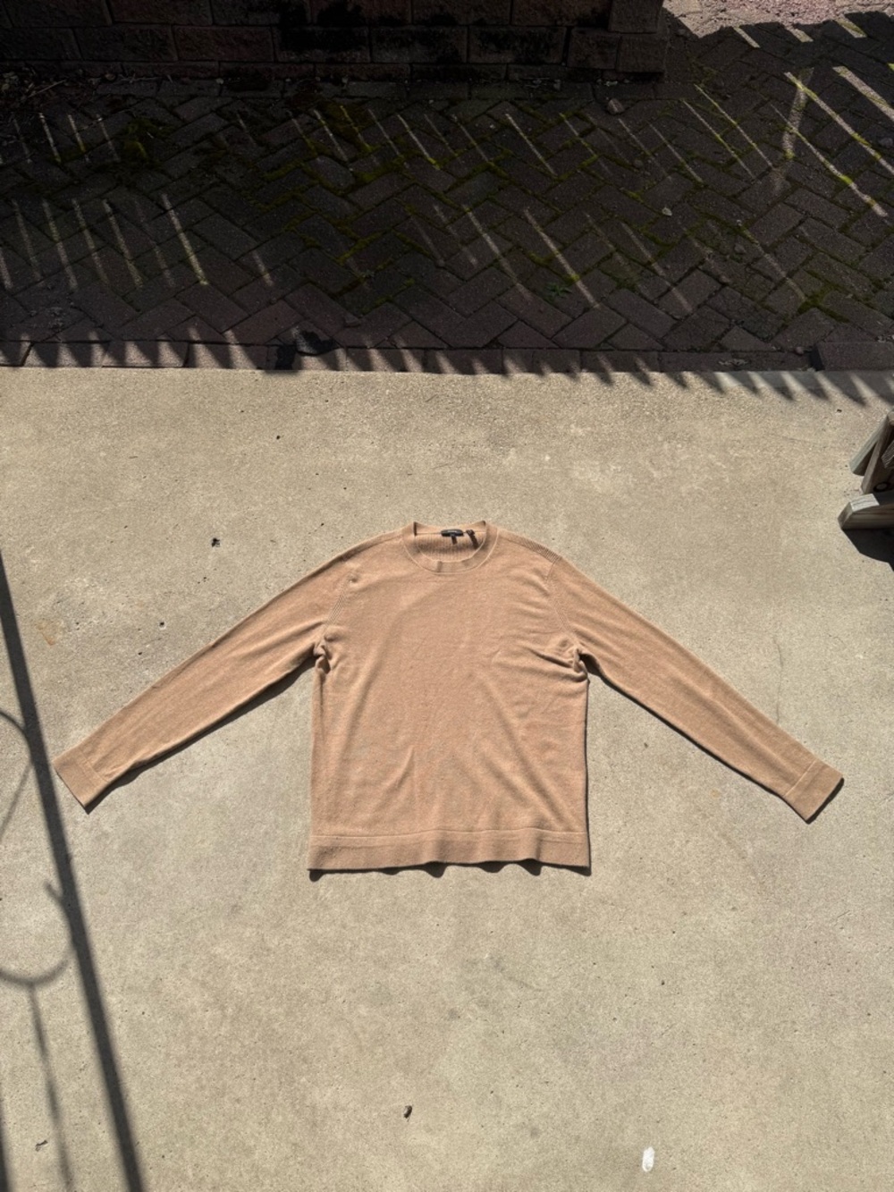 Theory Men's Cashmere Sweater in Camel Tan